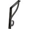 Ekena Millwork Ashford Single, Wrought Iron Bracket, (Single center brace), Antiqued Silv 1 1/2"W  x 7 1/2"D x 10"H BKTM01X07X10SASASV - alternate 1